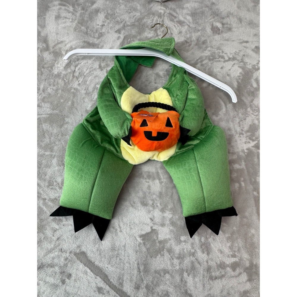 Hyde & EEK Boutique Dinosaur Dog Costume with Pumpkin XL Green Halloween DPCI